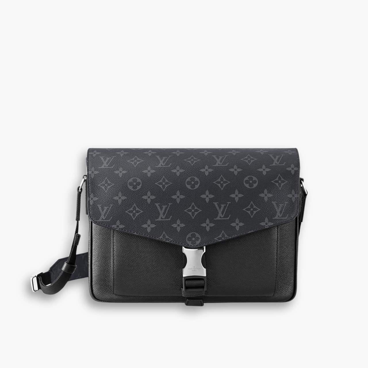 ELG_LVB1150-1-6-1.jpg Louis Vuitton Taigarama Messenger Bag Black 29cm M30746 - Image 1