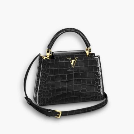 Louis Vuitton Capucines Alligator Black 20cm N92173