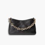 Gucci GG Emblem Small Shoulder Bag Black Leather 23cm 815263 AAEEM 1000