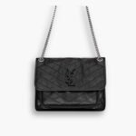Saint Laurent Niki Medium In Vintage Leather Black 28cm 6331840EN081000