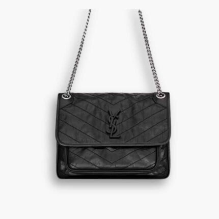 Saint Laurent Niki Medium In Vintage Leather Black 28cm 6331840EN081000
