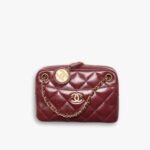 Chanel Mini Camera Case Burgundy 18cm AS5190 B18306 NZV44