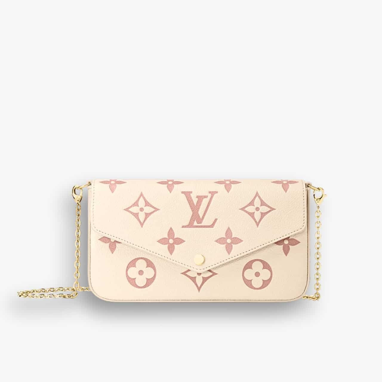 ELG_LVB1150-3-6-1.jpg Louis Vuitton Félicie Pochette Bag Rose Trianon 22cm M82047 - Image 1