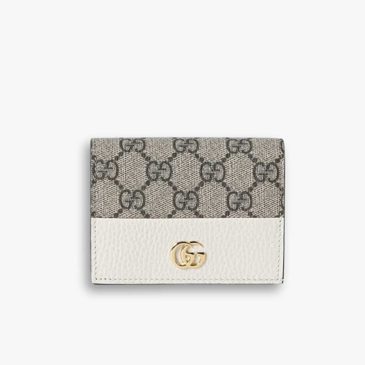 ELG_LVB1150-4-1-2.jpg Gucci GG Marmont Bi Colour Card Case Wallet 11cm 658610 17WAG 9096 - Image 1