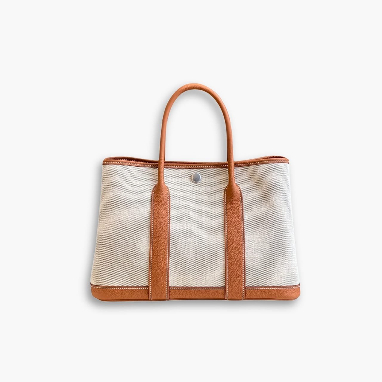 ELG_LVB1150-4-4-1.jpg Hermes Garden Party 30 Handbag Canvas Orange 30cm - Image 1