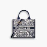 Dior Small Book Tote White and Navy Blue 26cm M1325CETK M34I