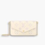Louis Vuitton Pochette Félicie Bag In Latte And Bubble Tea 22cm