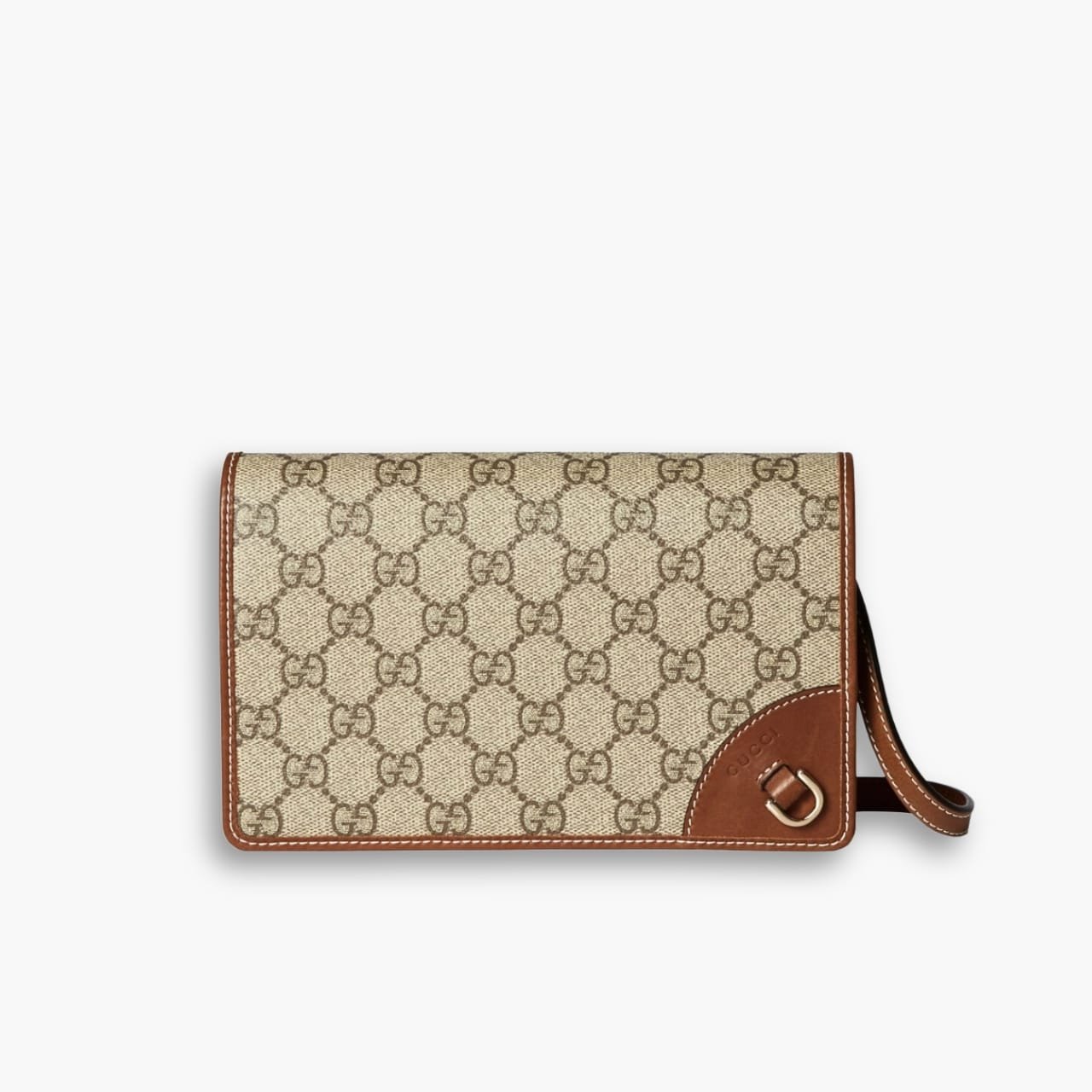 ELG_LVB1150-6-4.jpg Gucci GG Emblem Super Mini Shoulder Bag Brown 20cm 820688 FAD6L 9758 - Image 1