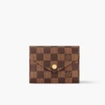 Louis Vuitton Victorine Wallets Damier Ebene Cerise Red 12cm N41659