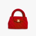 Chanel Clutch With Chain Red Velvet 19cm