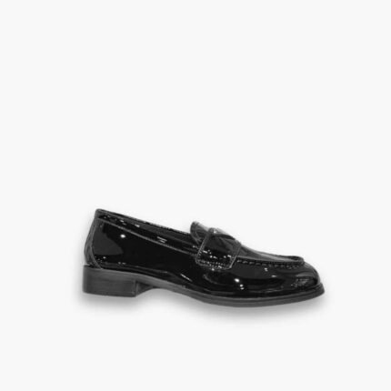 Prada Chocolate Patent Loafers Black