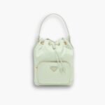 Prada Duet Re Nylon Bucket Bag Aqua 18Cm