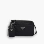 Prada Re Nylon Shoulder Bag Black 23Cm