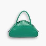 Prada Triangle Leather Bag Green 25Cm