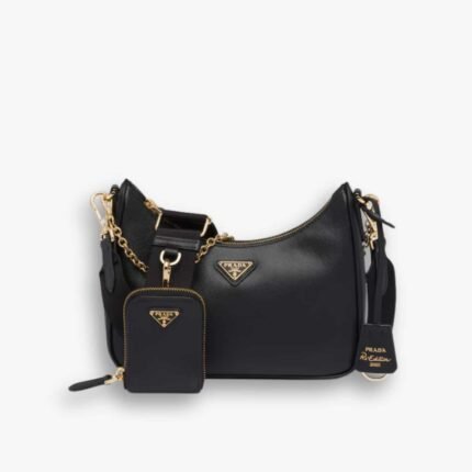 Prada Re Edition 2005 Saffiano Black 22Cm