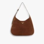 Prada Suede Leather Hobo Bag 34cm