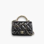 Chanel Mini Flap Bag With Handle Black 19cm AS5032 B17665 94305