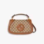 Gucci Blondie Shoulder Bag Beige And Dark Brown 26cm ‎815700 HAAKG 9755