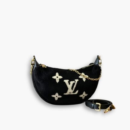 Louis Vuitton Over The Moon Bag Monogram Giant Teddy Fleece Black 28cm
