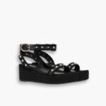 Valentino Rockstud Flatform Sandal Black 2W2S0GI3BAE0NO