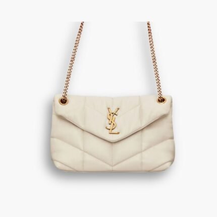 Saint Laurent Puffer Small White 28cm 5774761EL079207