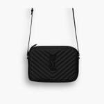 Saint Laurent Lou Camera Bag Matte Black Metal 23Cm