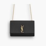 Saint Laurent Kate Medium In Grain De Poudre Black 24cm