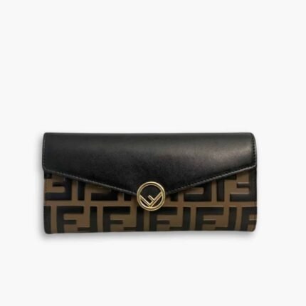 Fendi Continental Wallet Black 19cm