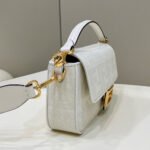 Fendi Baguette Canvas Bag White 28cm 8BR600AMCDF1CFK - Image 3