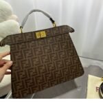 Fendi Peekaboo Bag Brown 33cm 8BN244AJGOF1HB5 - Image 3