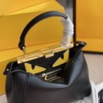 Fendi Peekaboo Iconic Bag  Black 23cm - Image 5