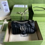 Gucci Marmont Mini Bag Black 23 cm 446744 UM8AN 1000 - Image 2