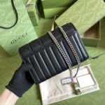 Gucci Marmont Mini Matelasse Bag Black 20cm - Image 3