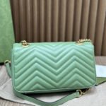 Gucci Marmont Bag Green 26 cm 443497 AABZC 3408 - Image 3