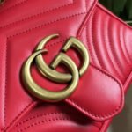 Gucci Marmont Mini Bag Red 18cm 739682 AABZC 6832 - Image 6