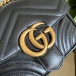 Gucci Marmont Mini Bag Black 18cm ‎739682 AABZC 1000 - Image 6