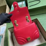 Gucci Marmont Mini Bag Red 18cm 739682 AABZC 6832 - Image 7