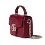 Gucci Gg Marmont Mini Top Handle Bag Rosso Ancora Red 17cm ‎811238 AAECK 6207 - Image 4