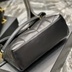 Saint Laurent Puffer Gold Tone Metal  Medium Black 35Cm - Image 4