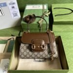 Gucci Horsebit 1955 Bag Ebony Brown 22cm 703848 92TCK 8563 - Image 2