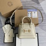 Gucci Horsebit 1955 Bag White 20cm 640716 0YK0G 9022 - Image 2