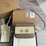 Gucci Horsebit 1955 Bag Beige White 22.5cm 645454 92TCG 9761 - Image 2
