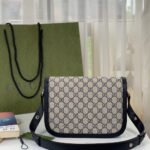 Gucci Horsebit 1955 Bag Beige Black 25cm 602204 K9GSN 4075 - Image 3