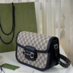 Gucci Horsebit 1955 Bag Beige Black 25cm 602204 K9GSN 4075 - Image 4