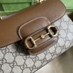 Gucci Horsebit 1955 Bag Ebony Brown 22cm 703848 92TCK 8563 - Image 5