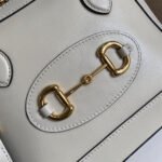 Gucci Horsebit 1955 Bag White 20cm 640716 0YK0G 9022 - Image 6