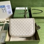 Gucci Horsebit 1955 Small Bag Beige White 25cm 602204 UULBG 9683 - Image 3