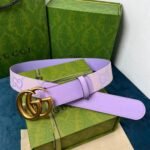 Gucci GG Marmont Jumbo GG Belt Lilac 400593 FABBN 8481 - Image 2