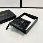 Gucci GG Marmont Card Holders Black 10cm - Image 3