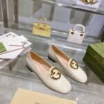 Gucci Logo Plaque Loafers White 723395C9D009022 - Image 5